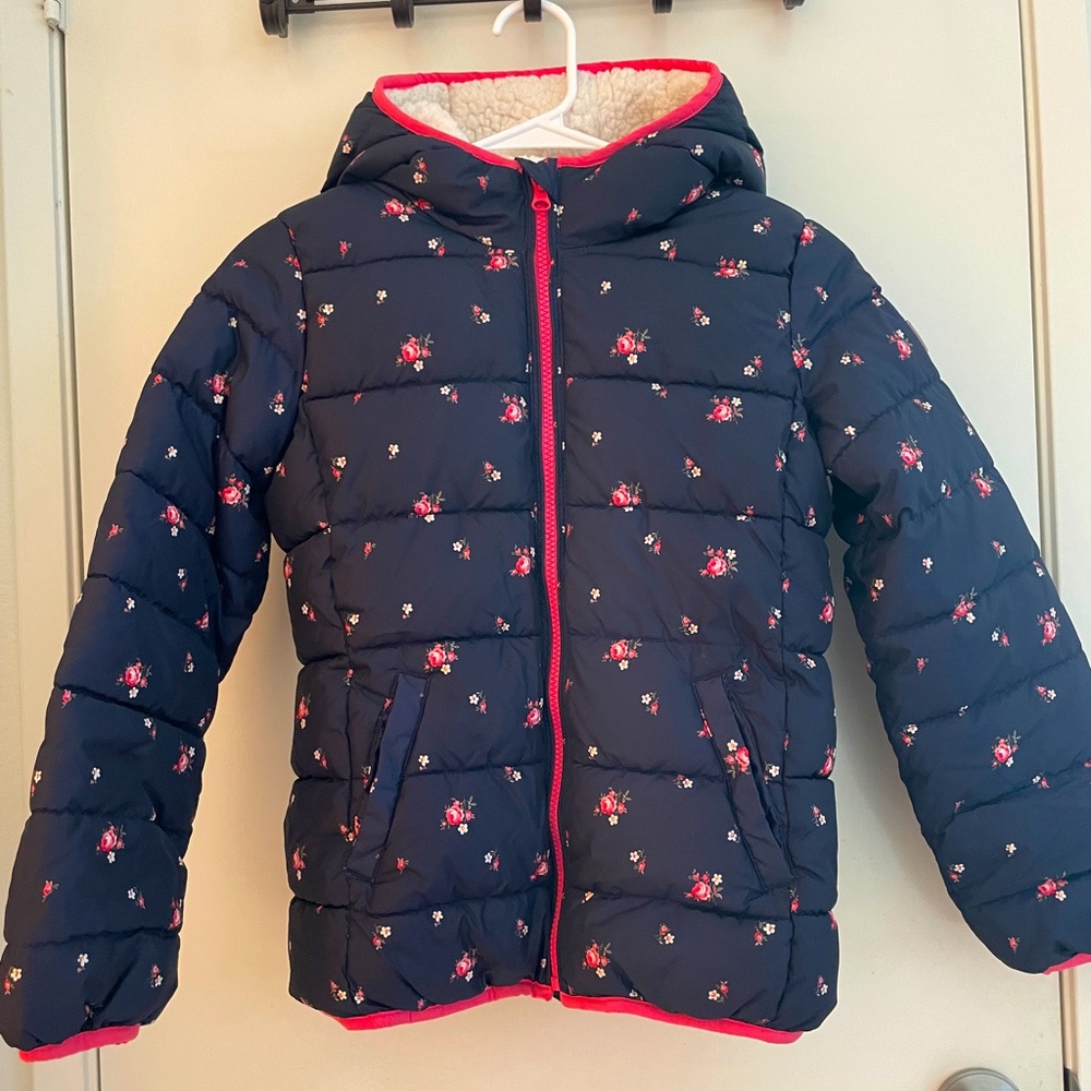 GAP Kids Sherpa/fleece-Lined Puffer Jacket